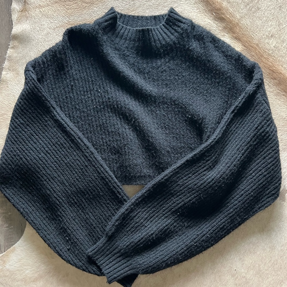 cropped knit sweater